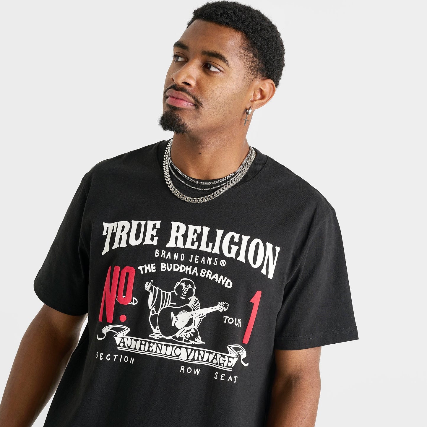 Men's True Religion Vintage No. 1 Heavyweight T-Shirt - Black