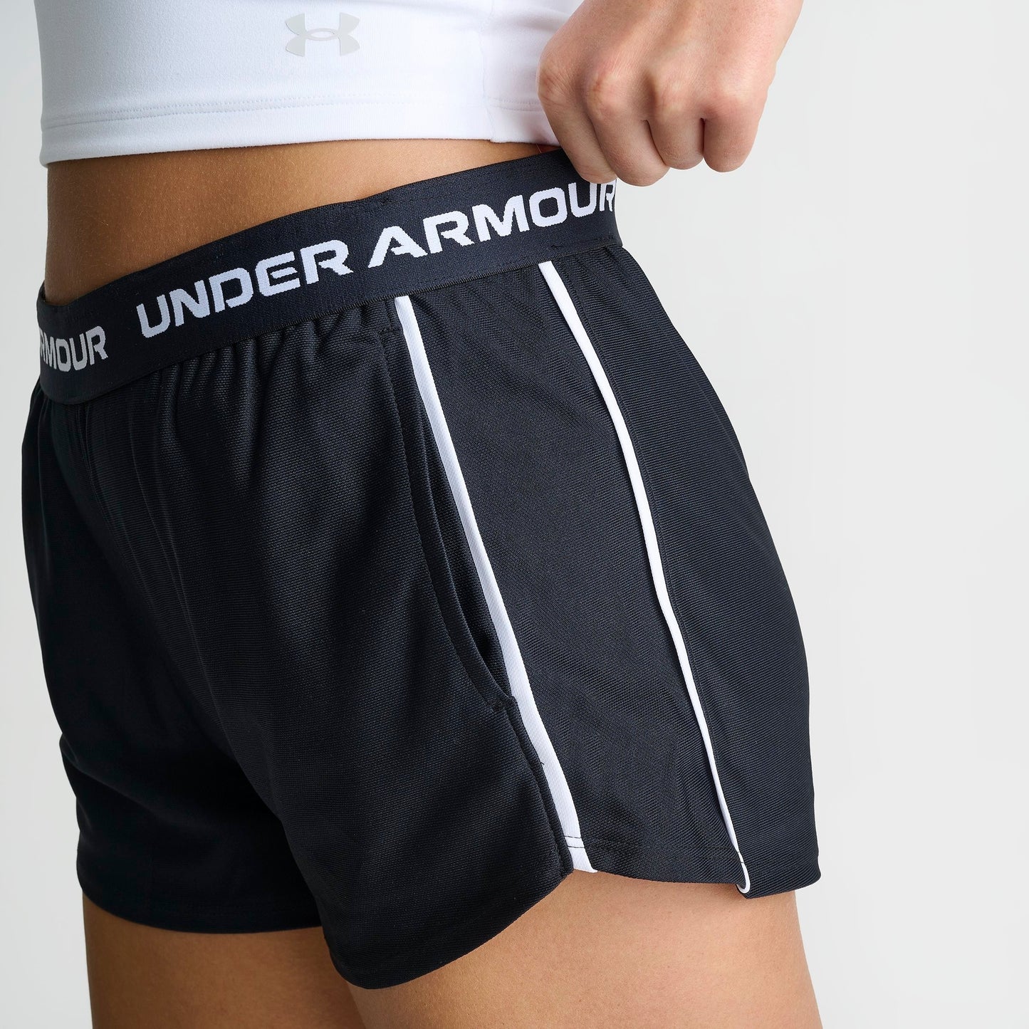 Women's Under Armour UA Tech™ Play Up 3'' Shorts - Black/White