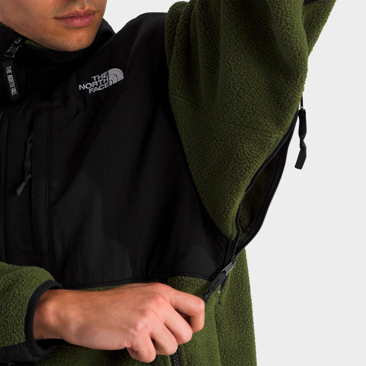 Men's The North Face Retro Denali Fleece Jacket - Woodland Green/TNF Black