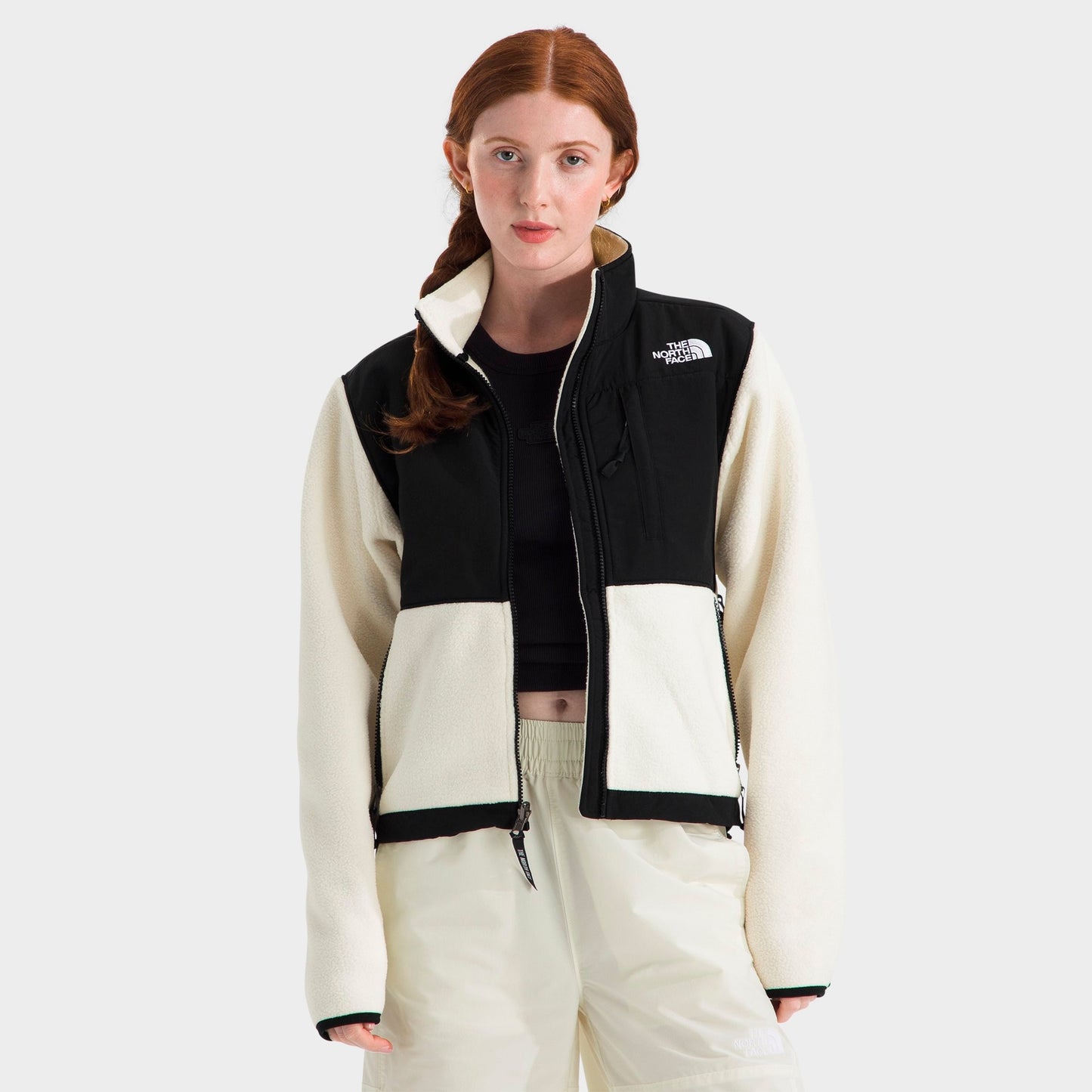 Women's The North Face Retro Denali Jacket - White Dune/TNF Black