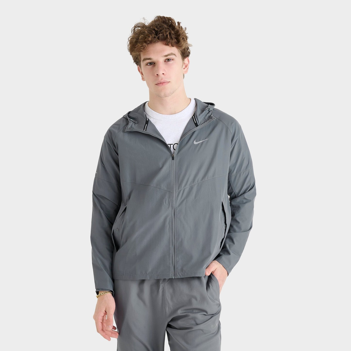 Men's Nike Repel Miler Running Jacket - Smoke Grey/Smoke Grey