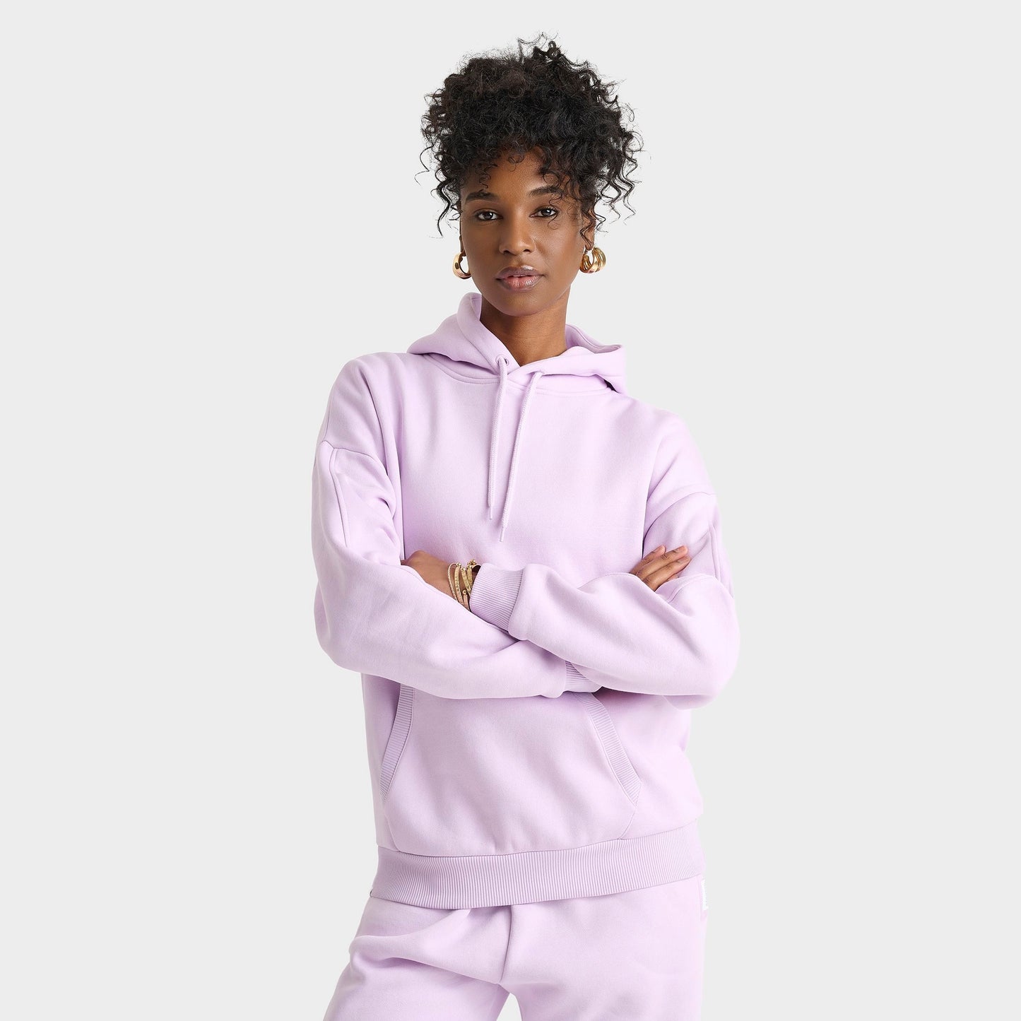 Women's DAILYSZN Fleece Boyfriend Hoodie - Lilac