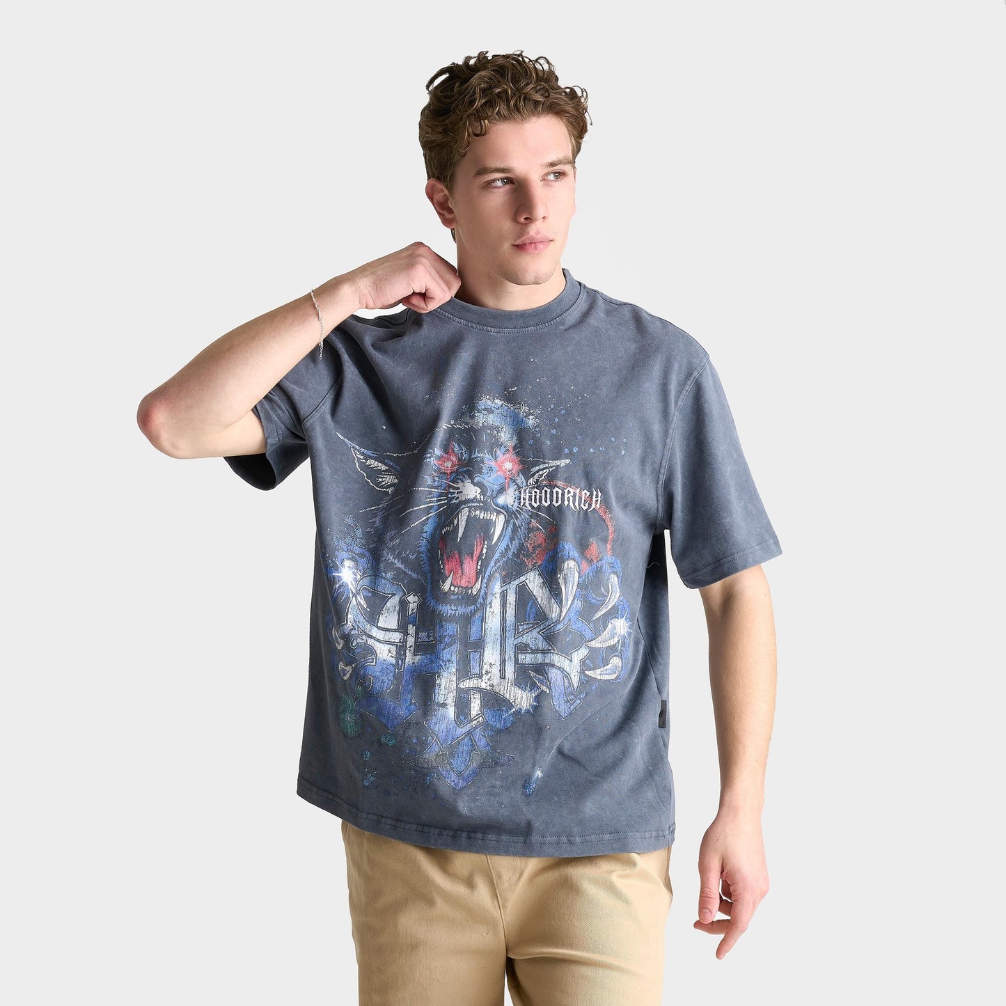 Men's Hoodrich Claw Wash Graphic T-Shirt - Ombre Blue/White