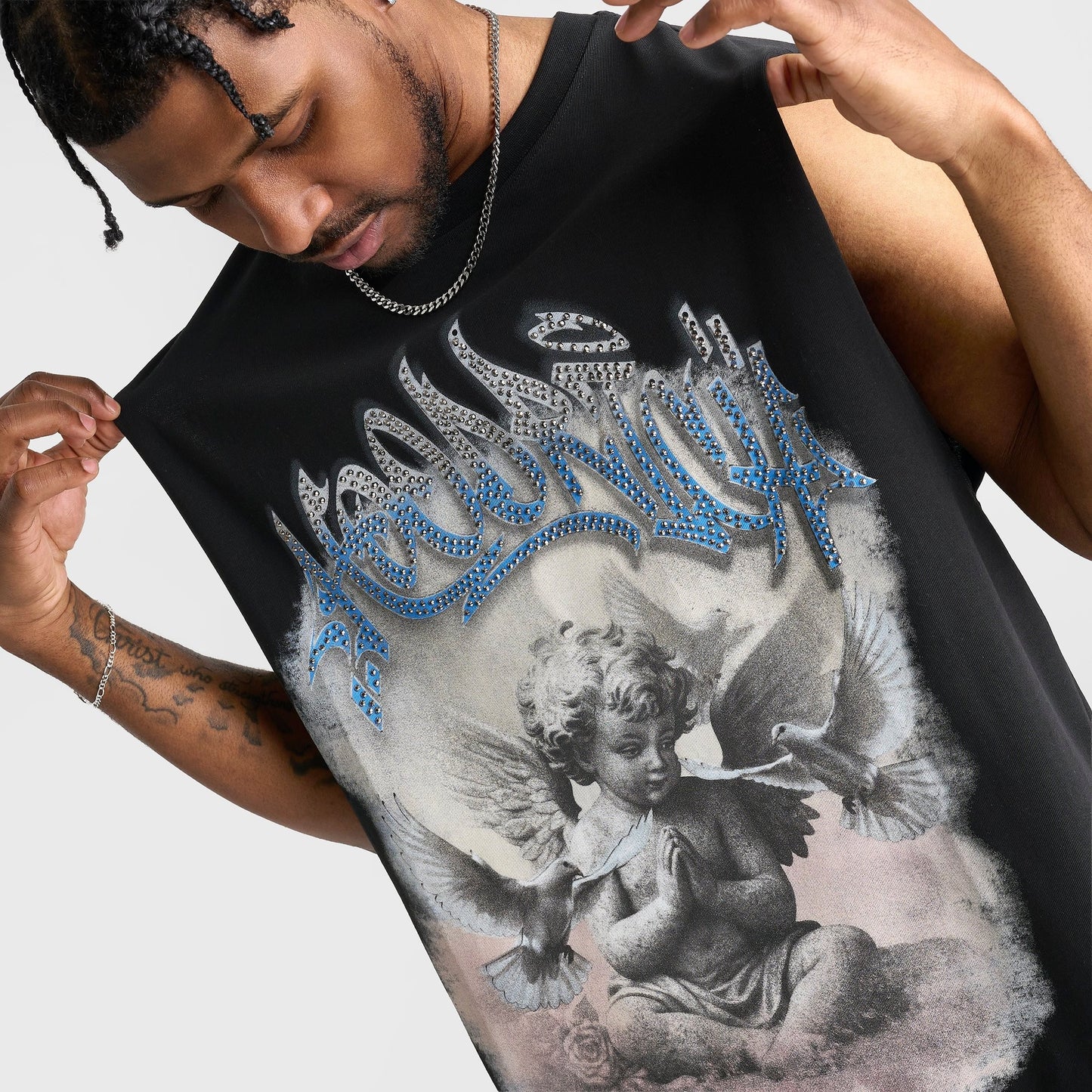 Men's Hoodrich Cherub Sleeveless T-Shirt - Black