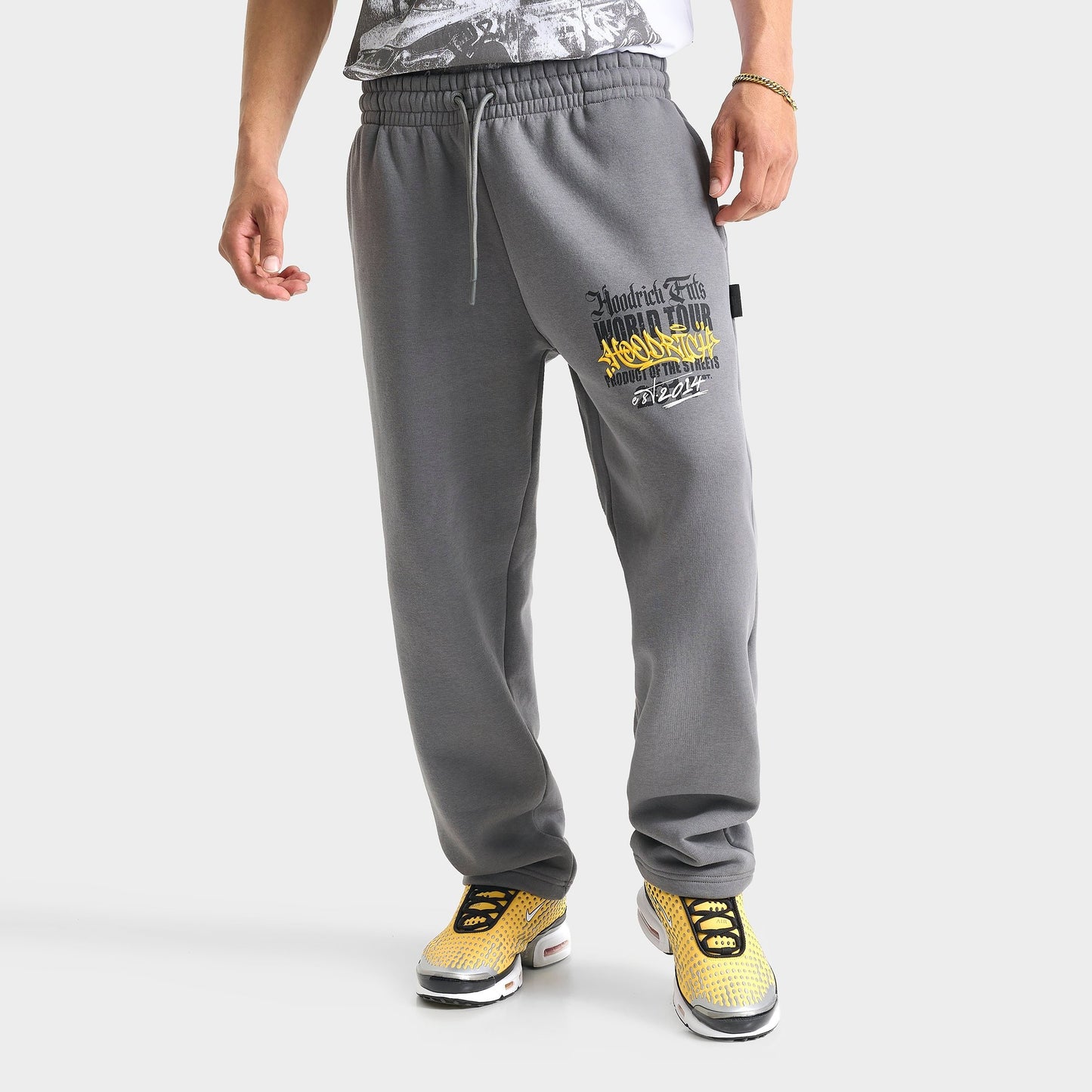 Men's Hoodrich World Tour Stamp Fleece Sweatpants - Lava Smoke Grey