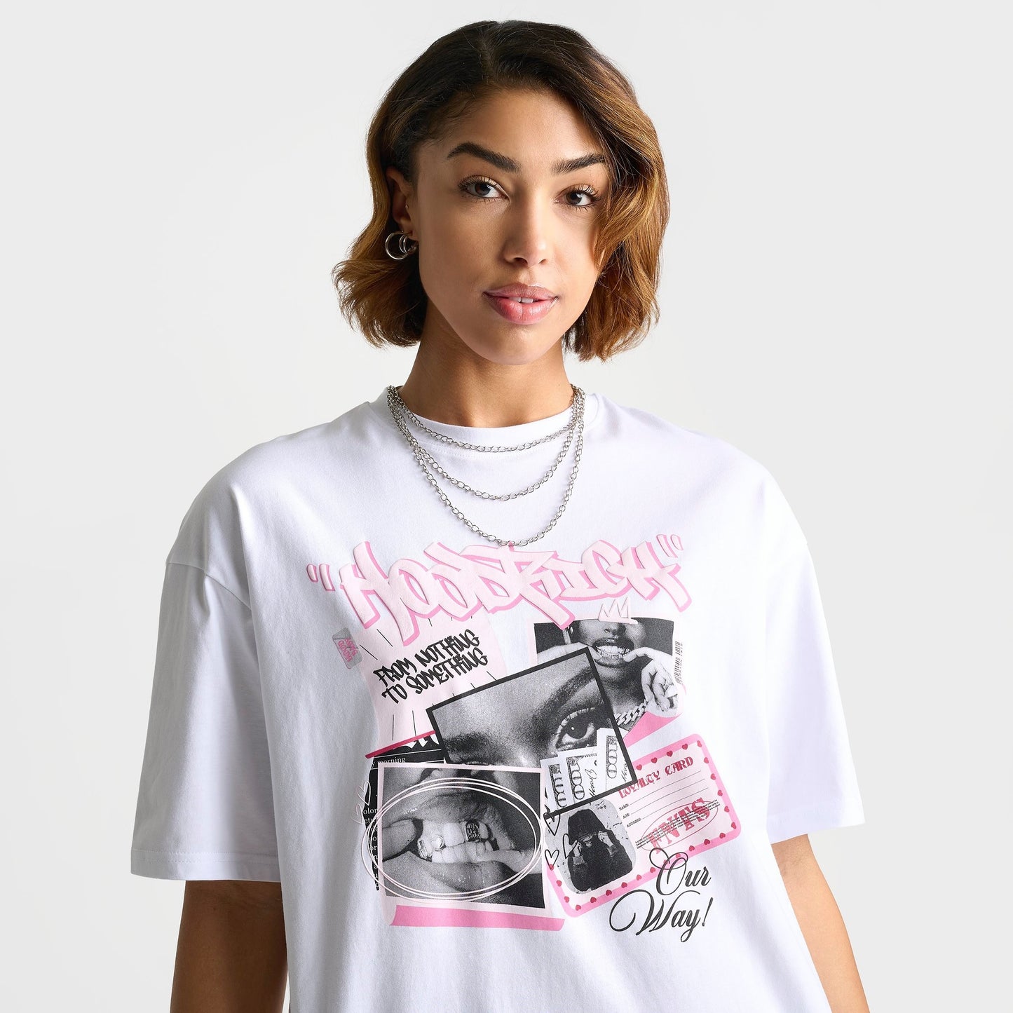 Women's Hoodrich Fray Boyfriend T-Shirt - White
