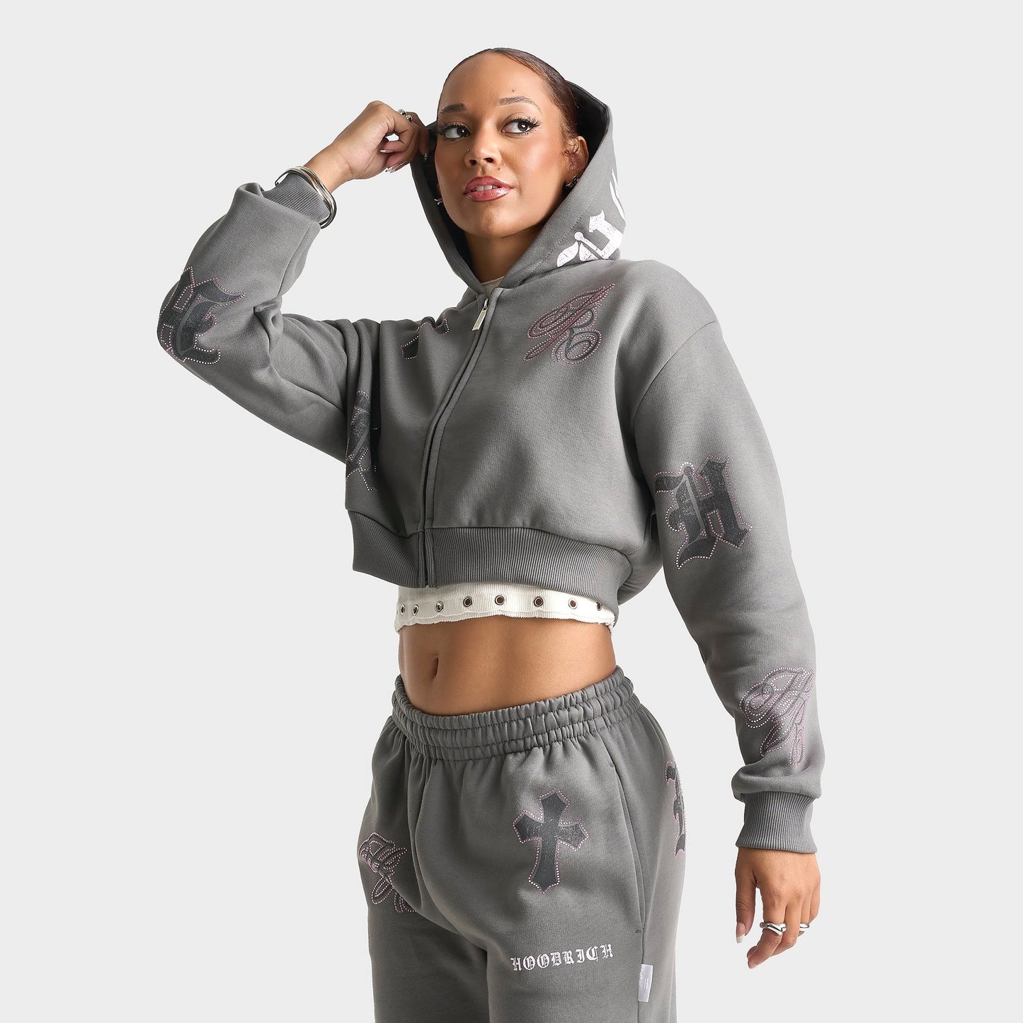 Women's Hoodrich Scarlet Full-Zip Hoodie - Lava Smoke/Pink