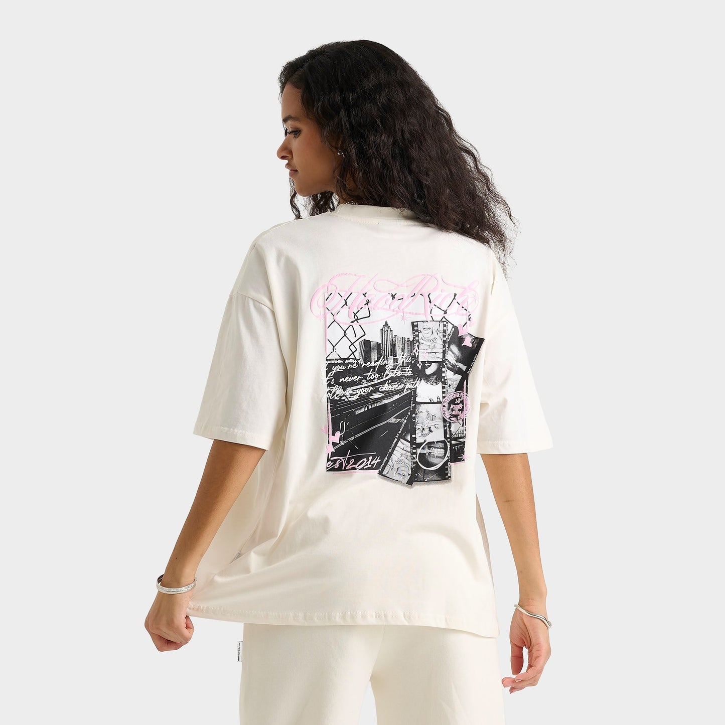 Women's Hoodrich Vision Oversized T-Shirt - Blanc de Blanc