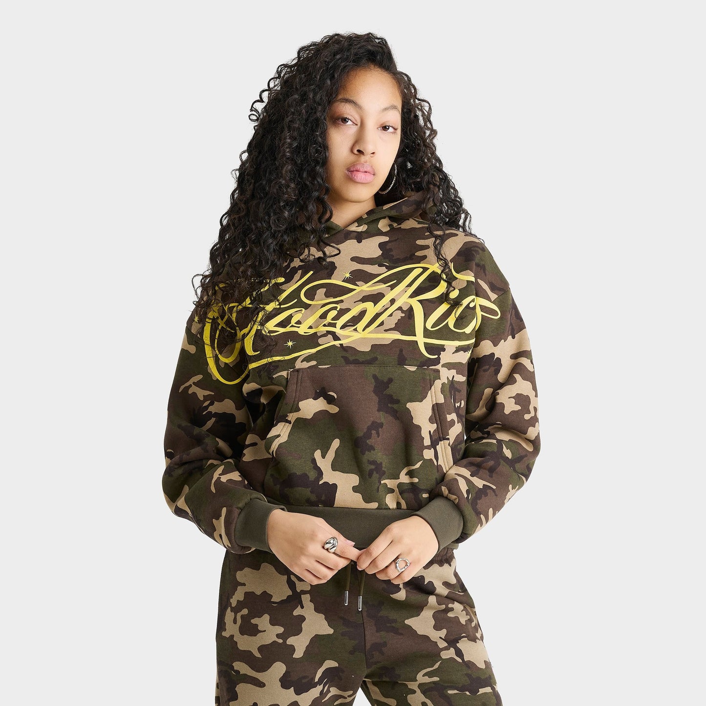 Women's Hoodrich Solace Pullover Hoodie - True Camo/Yellow