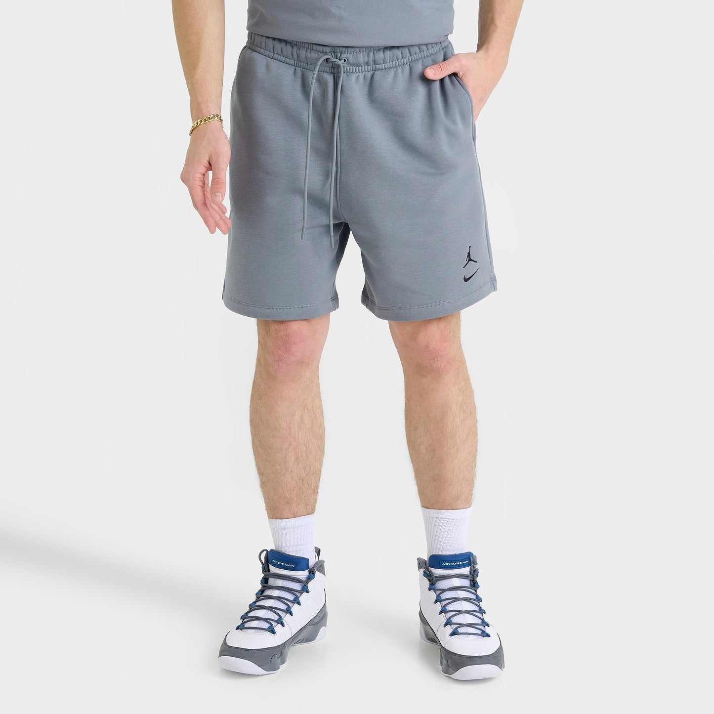 Men's Jordan Brooklyn Varsity Fleece Shorts - Cool Grey/Black