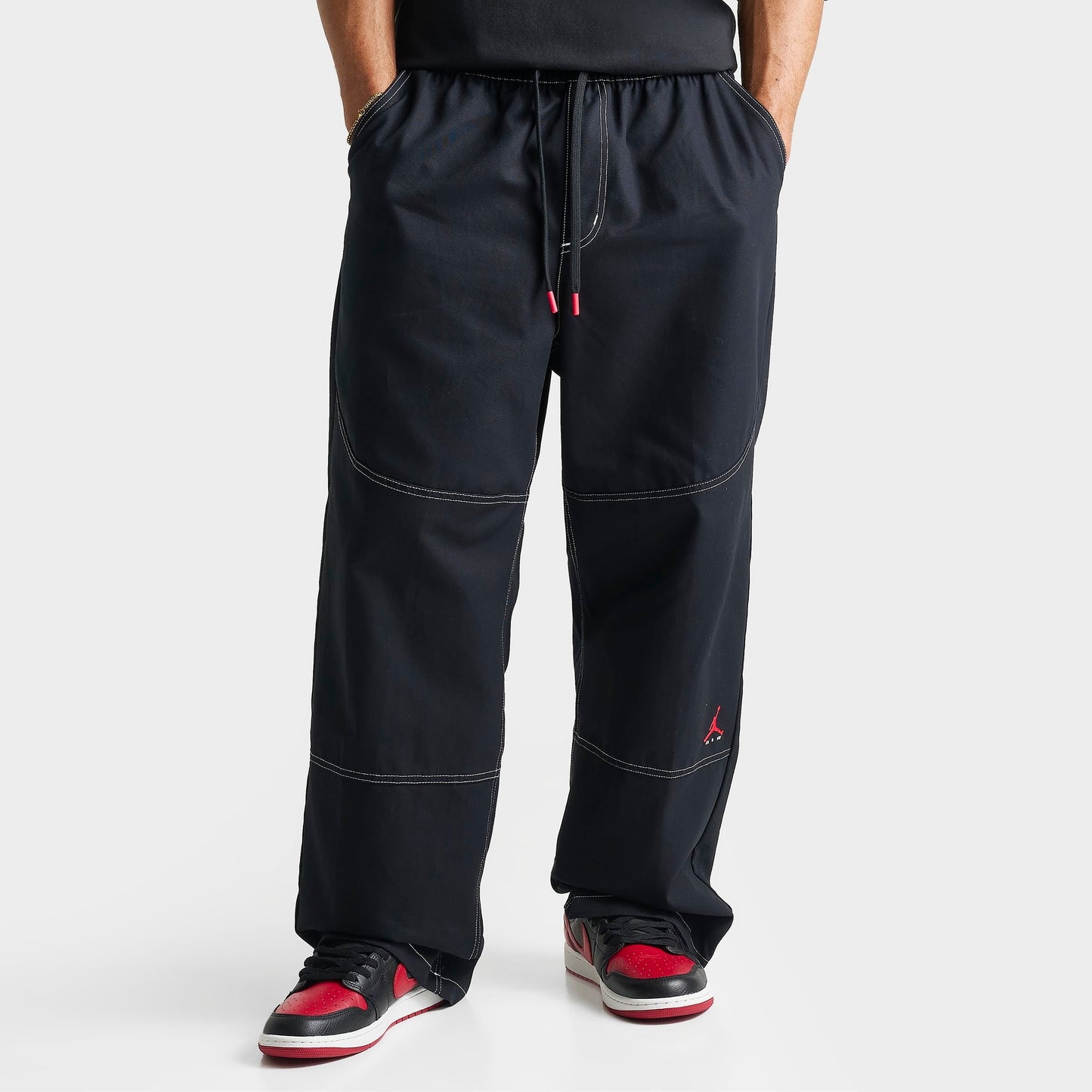 Men's Jordan Brooklyn Chino Pants - Black/University Red