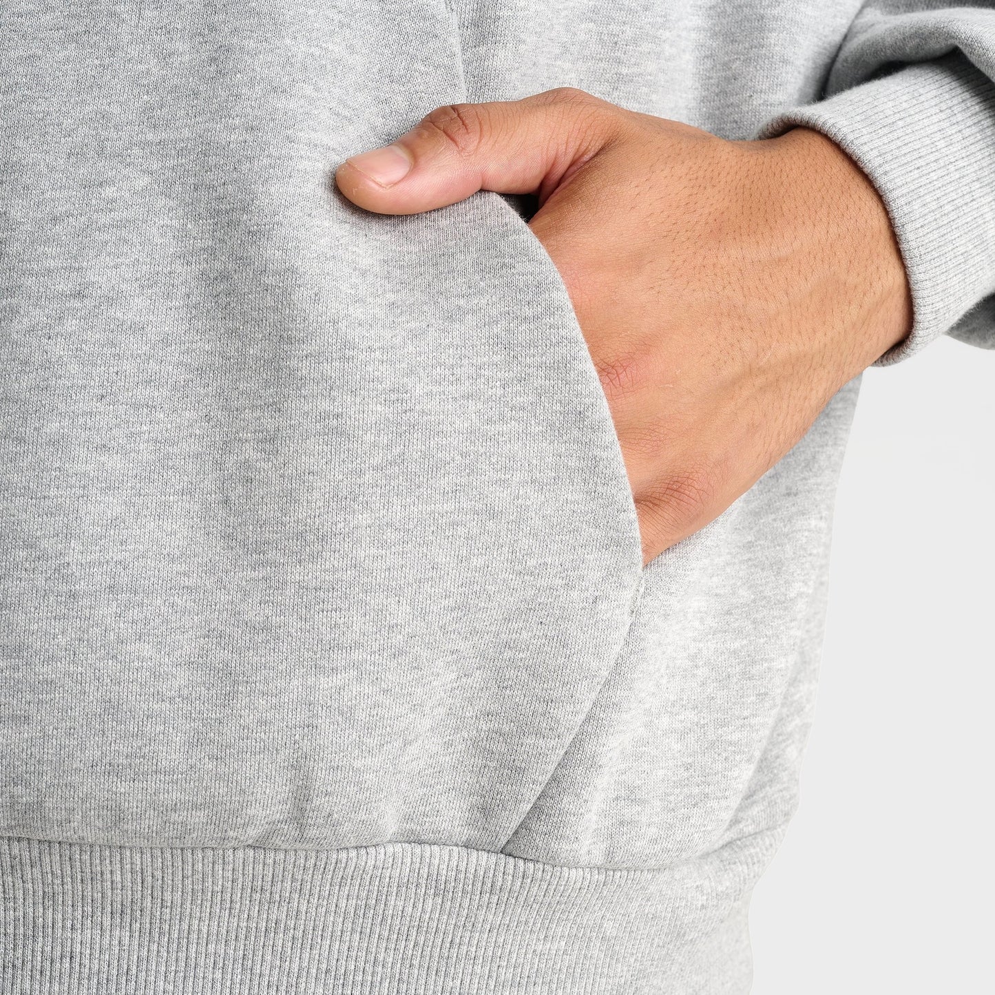 Men's Nike Solo Swoosh Pullover Hoodie - Dark Grey Heather/Sail