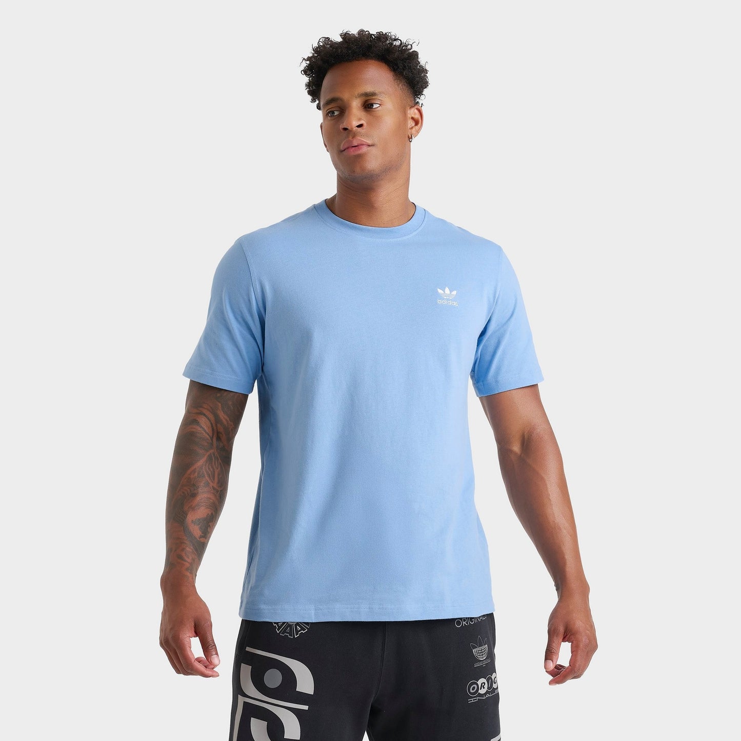 Men's adidas Originals Trefoil Essentials T-Shirt - Ash Blue