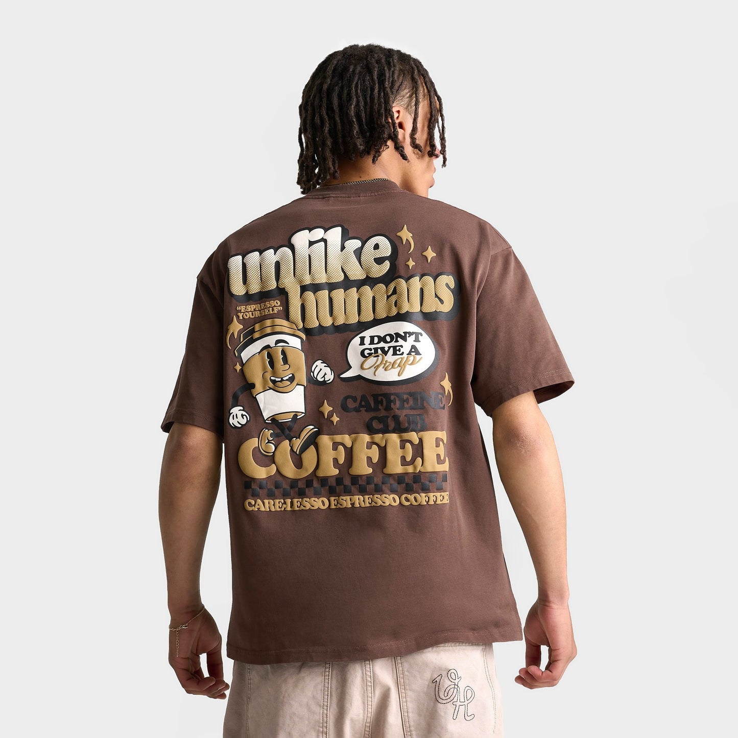 Men's Unlike Humans Espresso T-Shirt - Mustang Brown