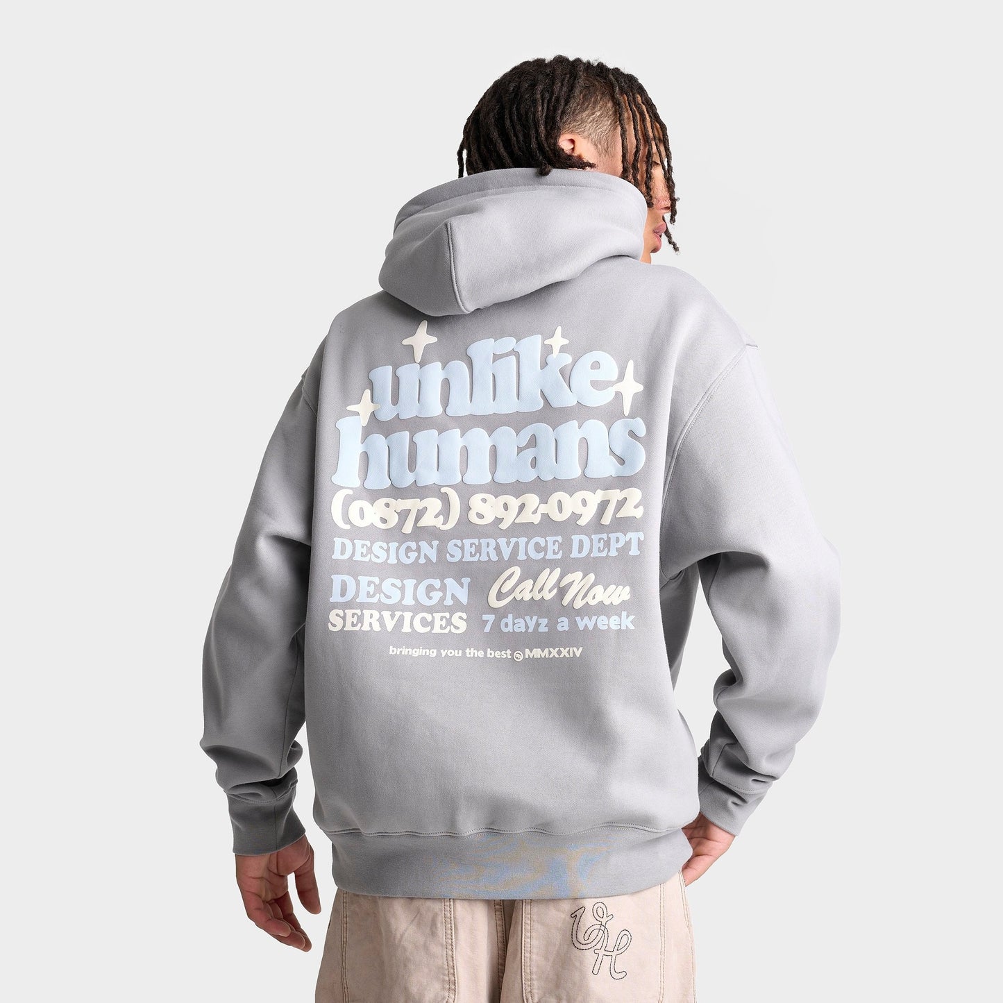 Men's Unlike Humans System Pullover Hoodie - Grey