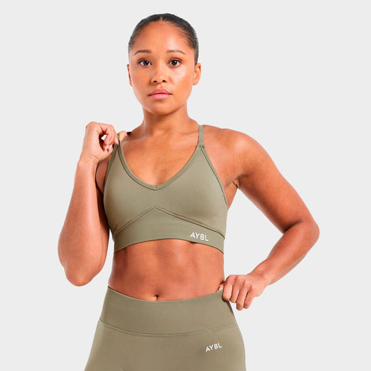 Women's AYBL Adapt Seamless Strappy Light-Support Sports Bra - Olive