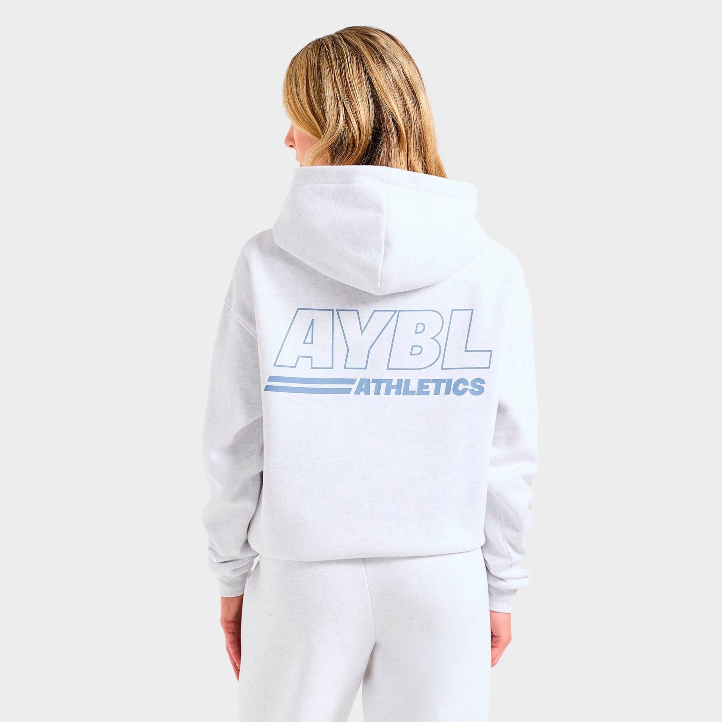 Women's AYBL Athletics Track Oversized Hoodie - Heather Grey/Slate