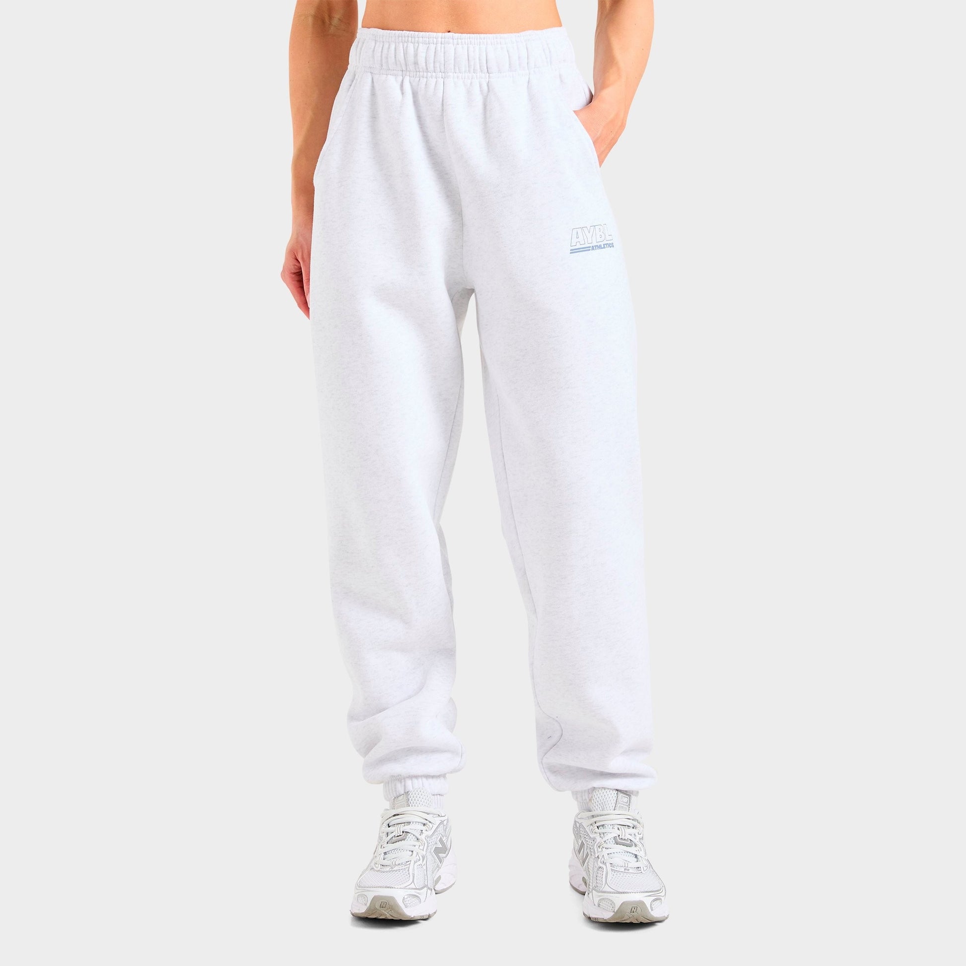 Women's AYBL Athletics Track Oversized Jogger Pants - Heather Grey/Slate