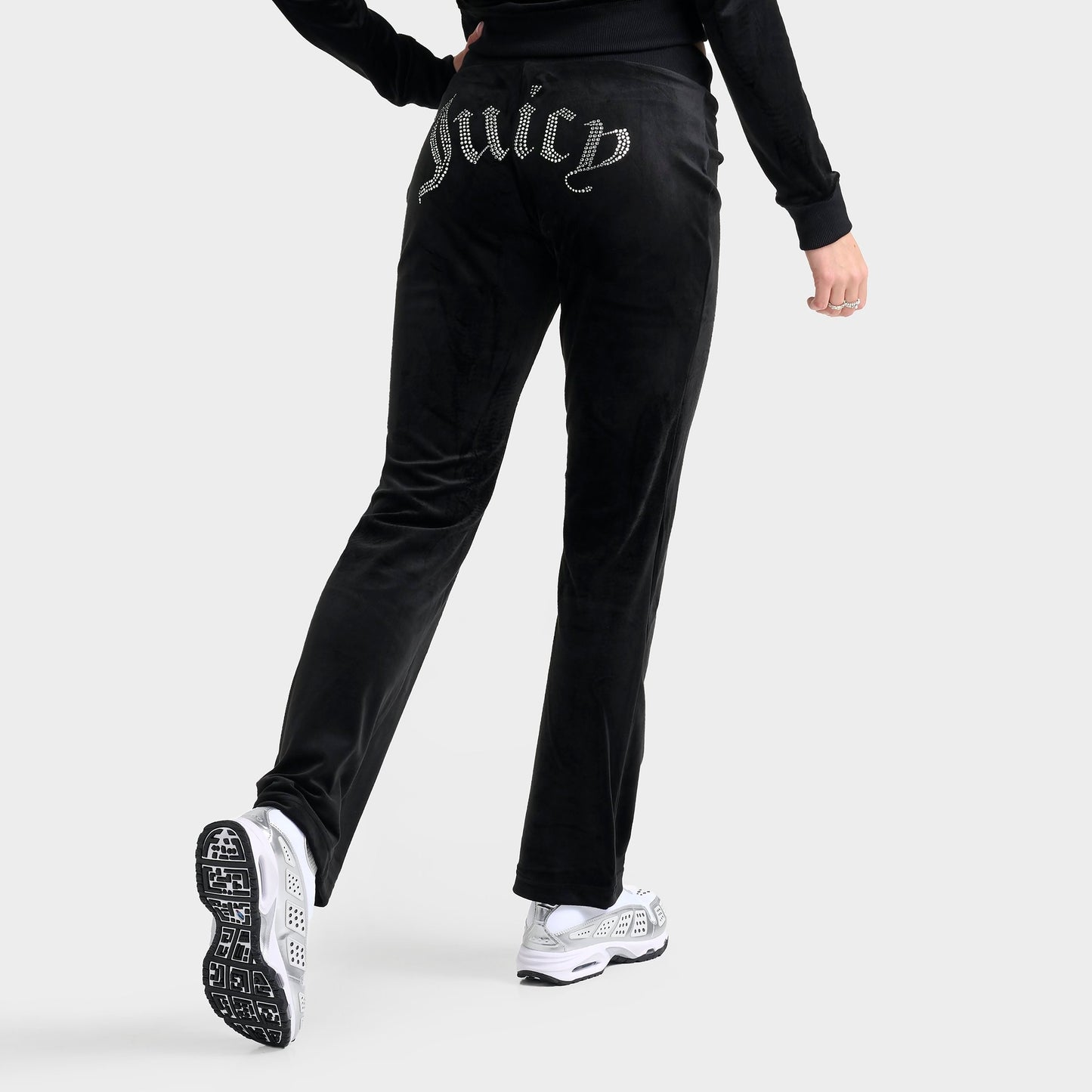 Women's Juicy Couture OG Big Bling Velour Track Pants - Liquorice