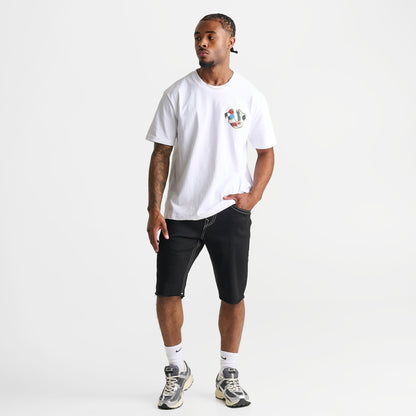 Men's True Religion Ricky Frayed Denim Shorts - Black