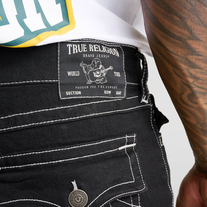 Men's True Religion Ricky Frayed Denim Shorts - Black