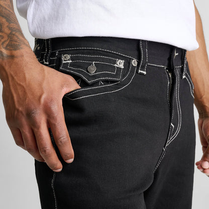 Men's True Religion Ricky Frayed Denim Shorts - Black