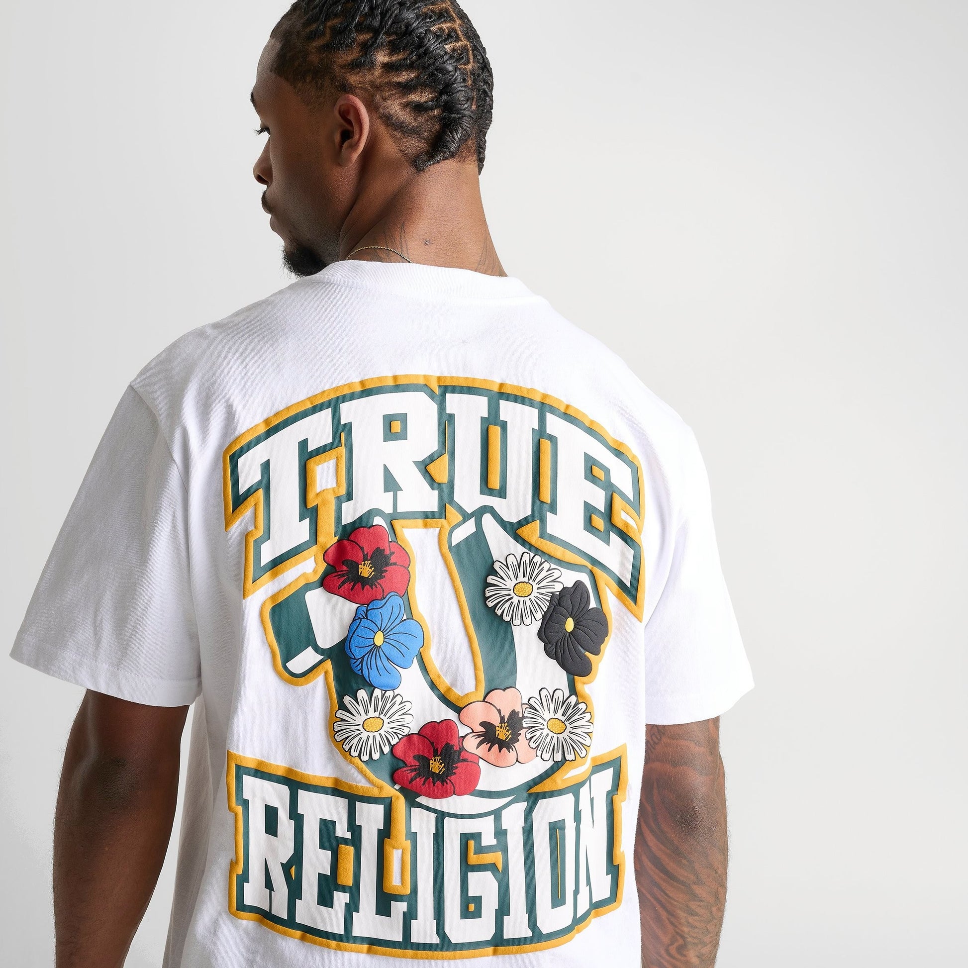 Men's True Religion Garden Horseshoe Logo Heavyweight T-Shirt - White