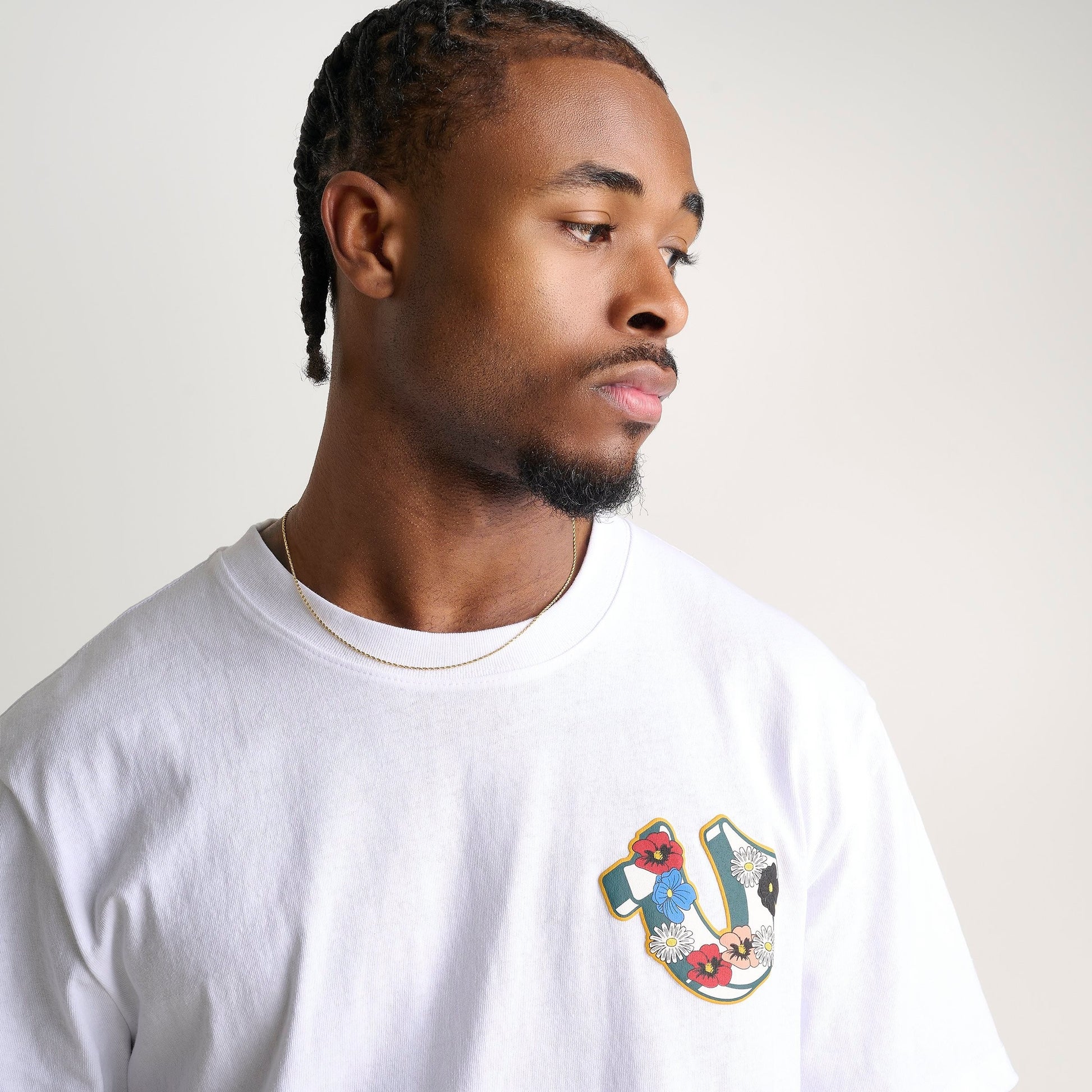 Men's True Religion Garden Horseshoe Logo Heavyweight T-Shirt - White