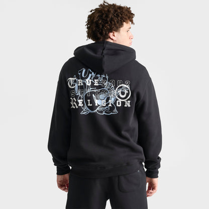 Men's True Religion Buddha Old English Logo Full-Zip Hoodie - Black