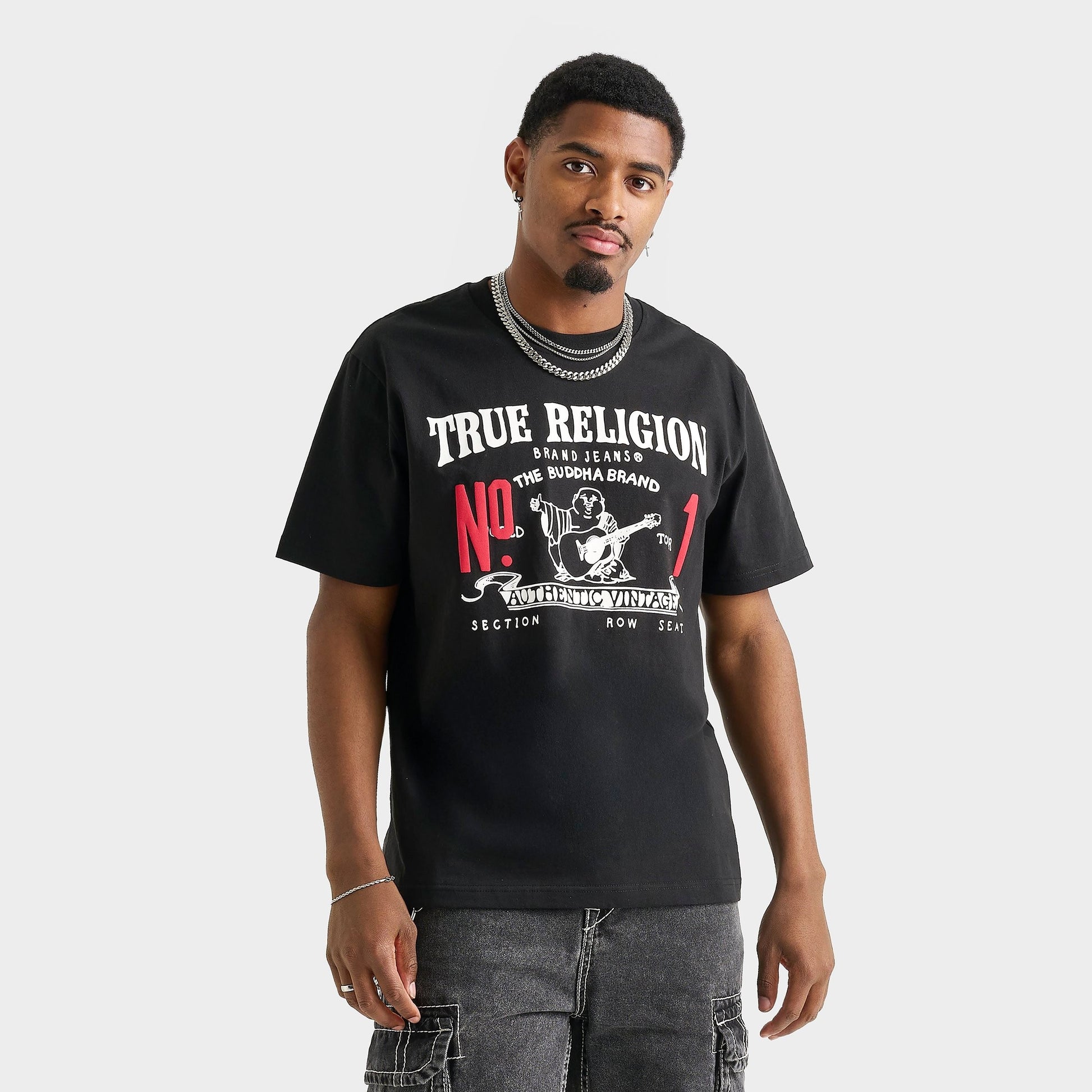 Men's True Religion Vintage No. 1 Heavyweight T-Shirt - Black