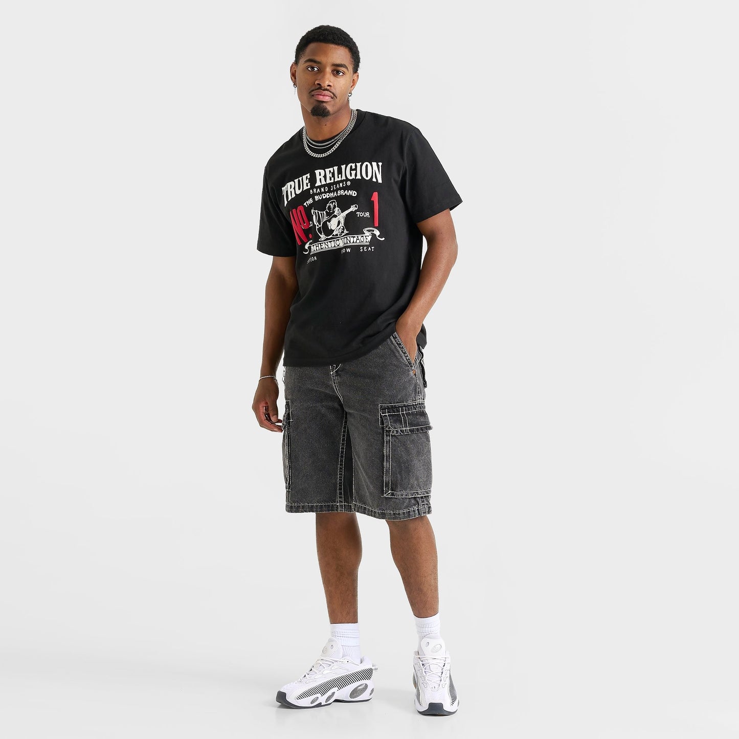 Men's True Religion Vintage No. 1 Heavyweight T-Shirt - Black