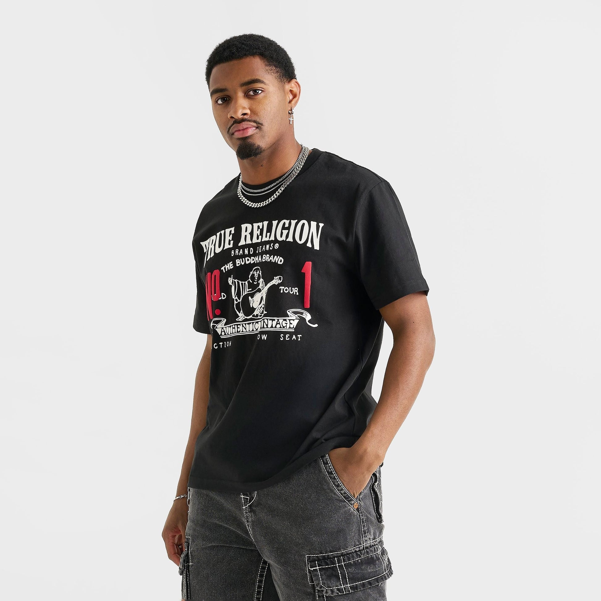Men's True Religion Vintage No. 1 Heavyweight T-Shirt - Black