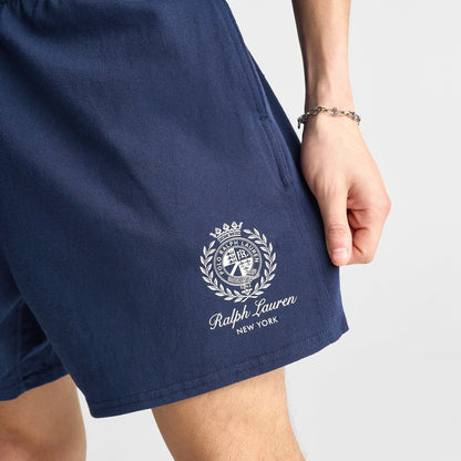 Men's Polo Ralph Lauren Script Crest Logo 5" Jersey Shorts - Newport Navy