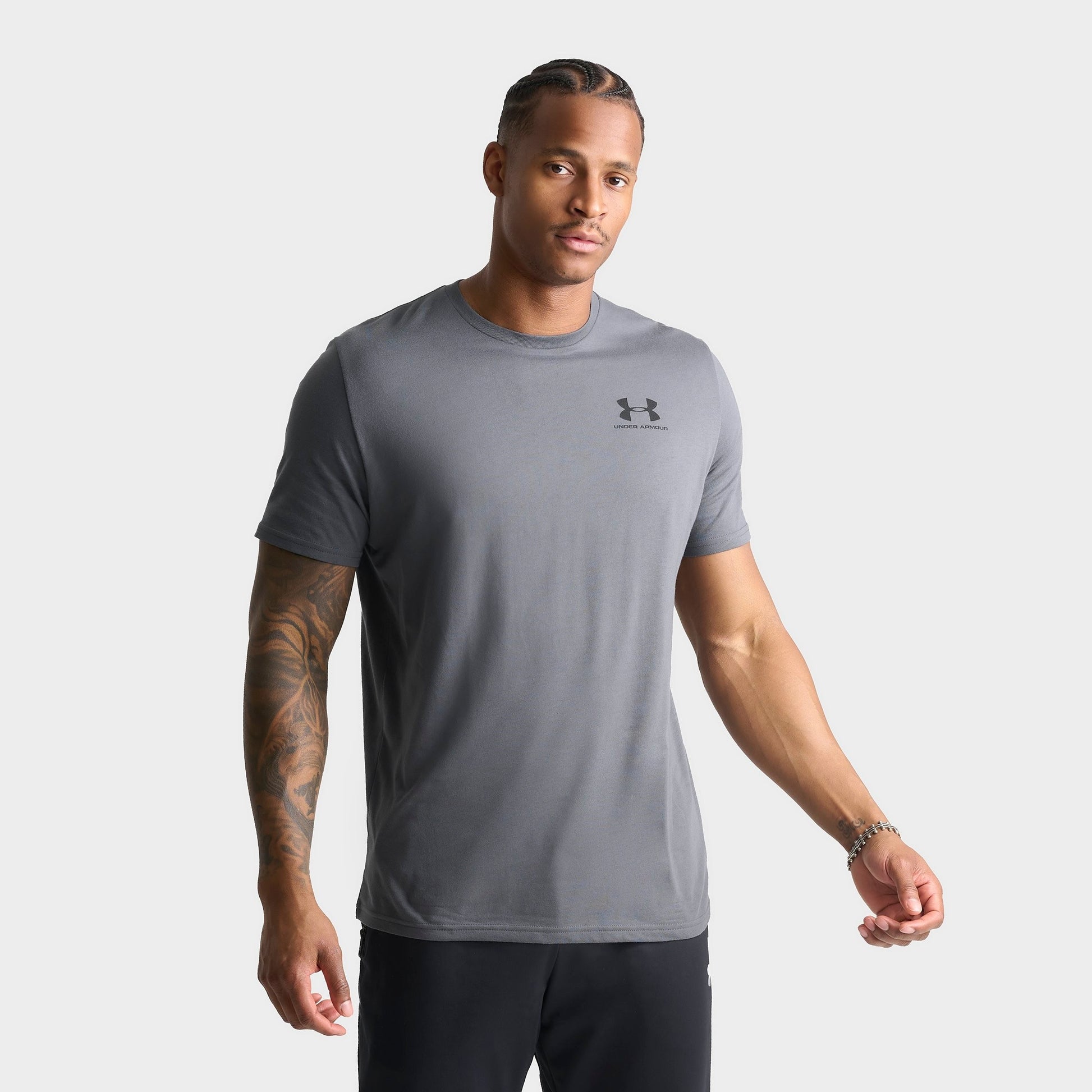 Men's Under Armour Sportstyle Logo T-Shirt - Castlerock/Black