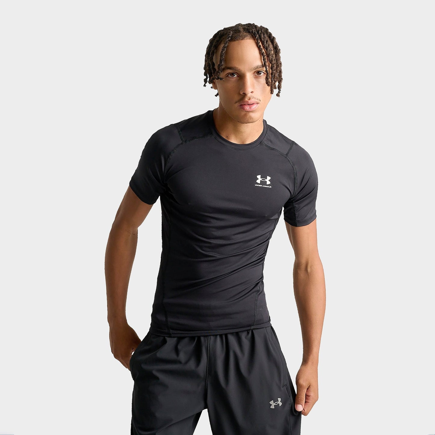 Men's Under Armour HeatGear® Short-Sleeve Training Top - Black/White