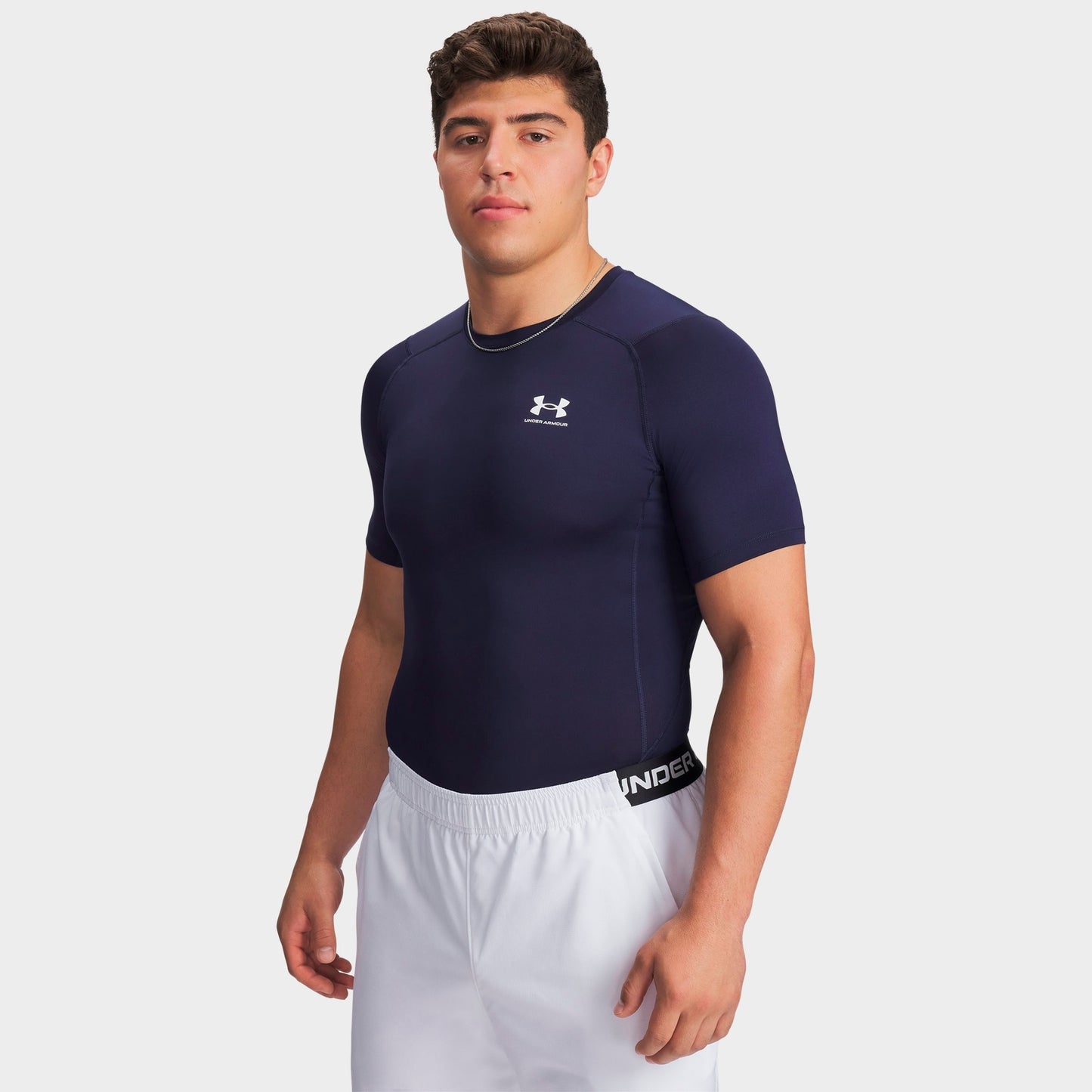Men's Under Armour HeatGear® Short-Sleeve Training Top - Midnight Navy/White