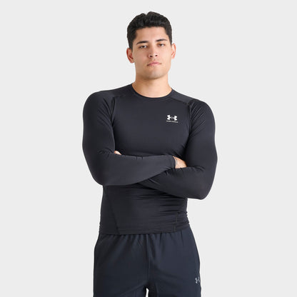 Men's Under Armour HeatGear® Long-Sleeve Training Top - Black/White