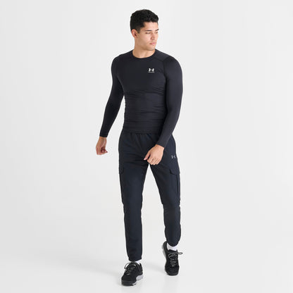 Men's Under Armour HeatGear® Long-Sleeve Training Top - Black/White