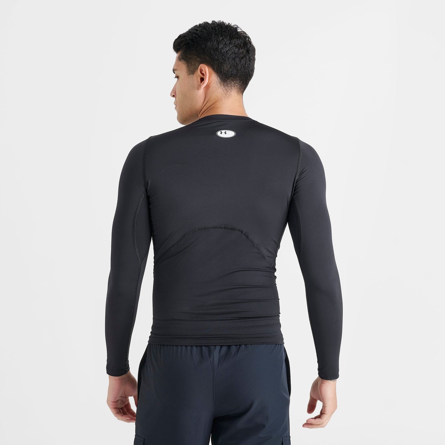 Men's Under Armour HeatGear® Long-Sleeve Training Top - Black/White