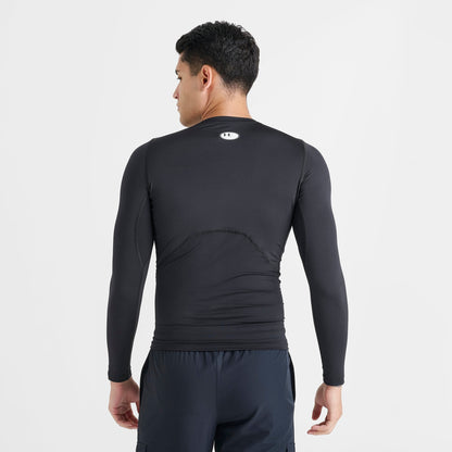 Men's Under Armour HeatGear® Long-Sleeve Training Top - Black/White