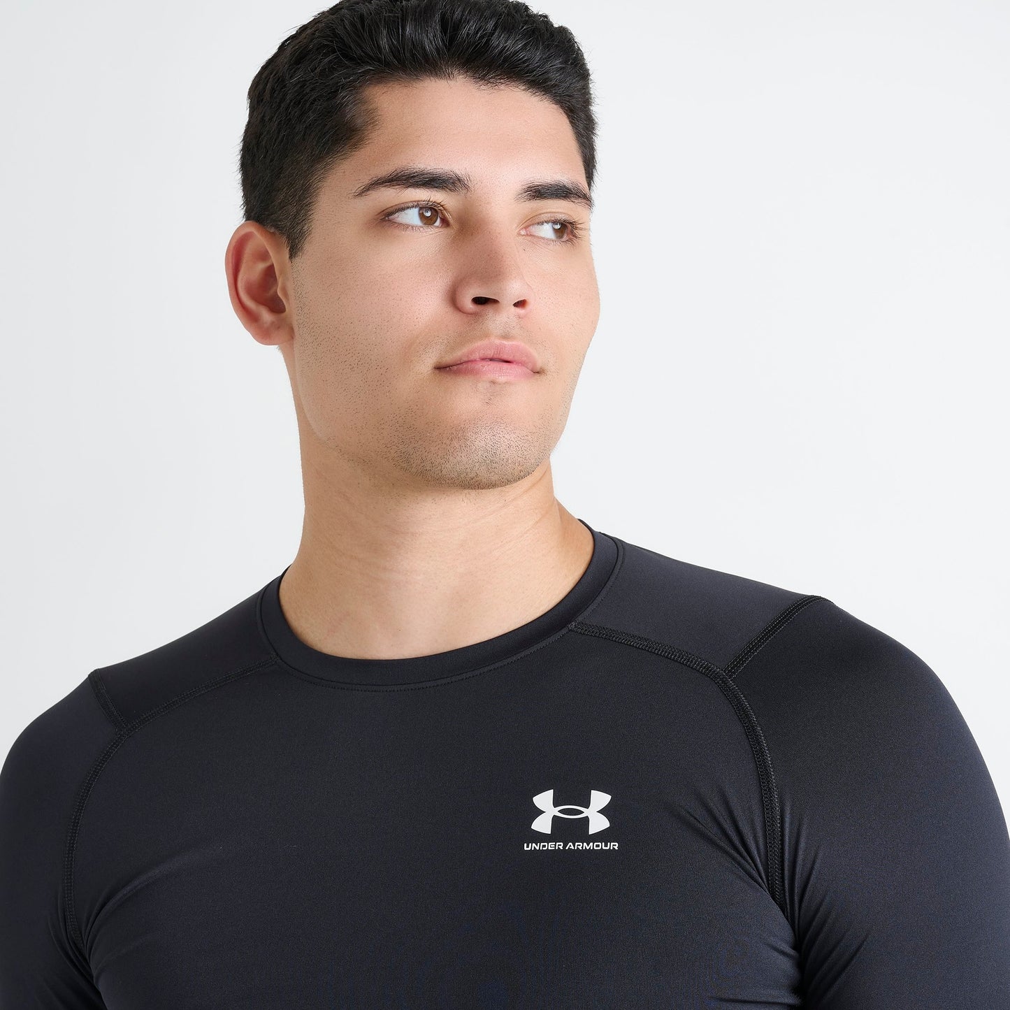 Men's Under Armour HeatGear® Long-Sleeve Training Top - Black/White