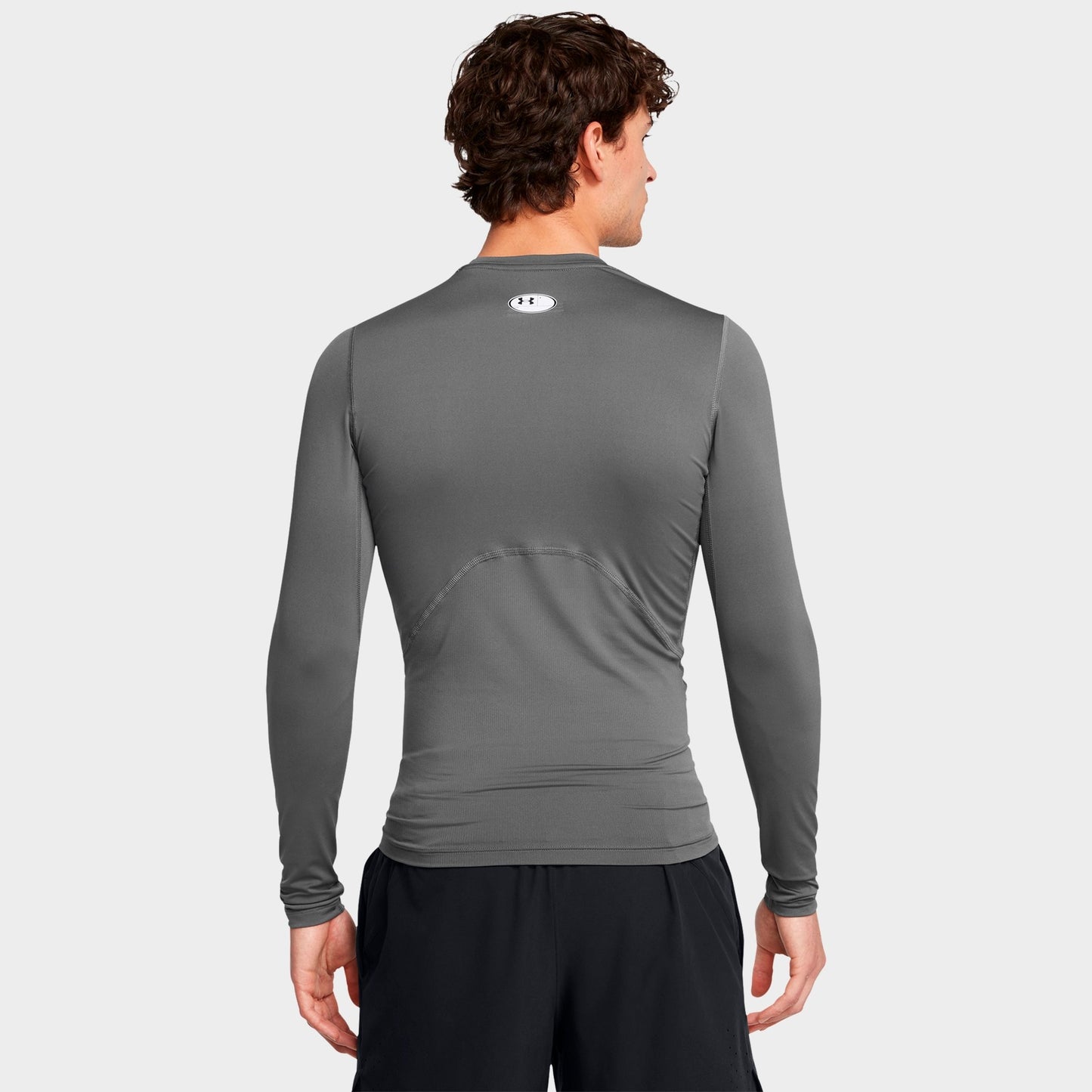 Men's Under Armour HeatGear® Long-Sleeve Training Top - Castlerock/White