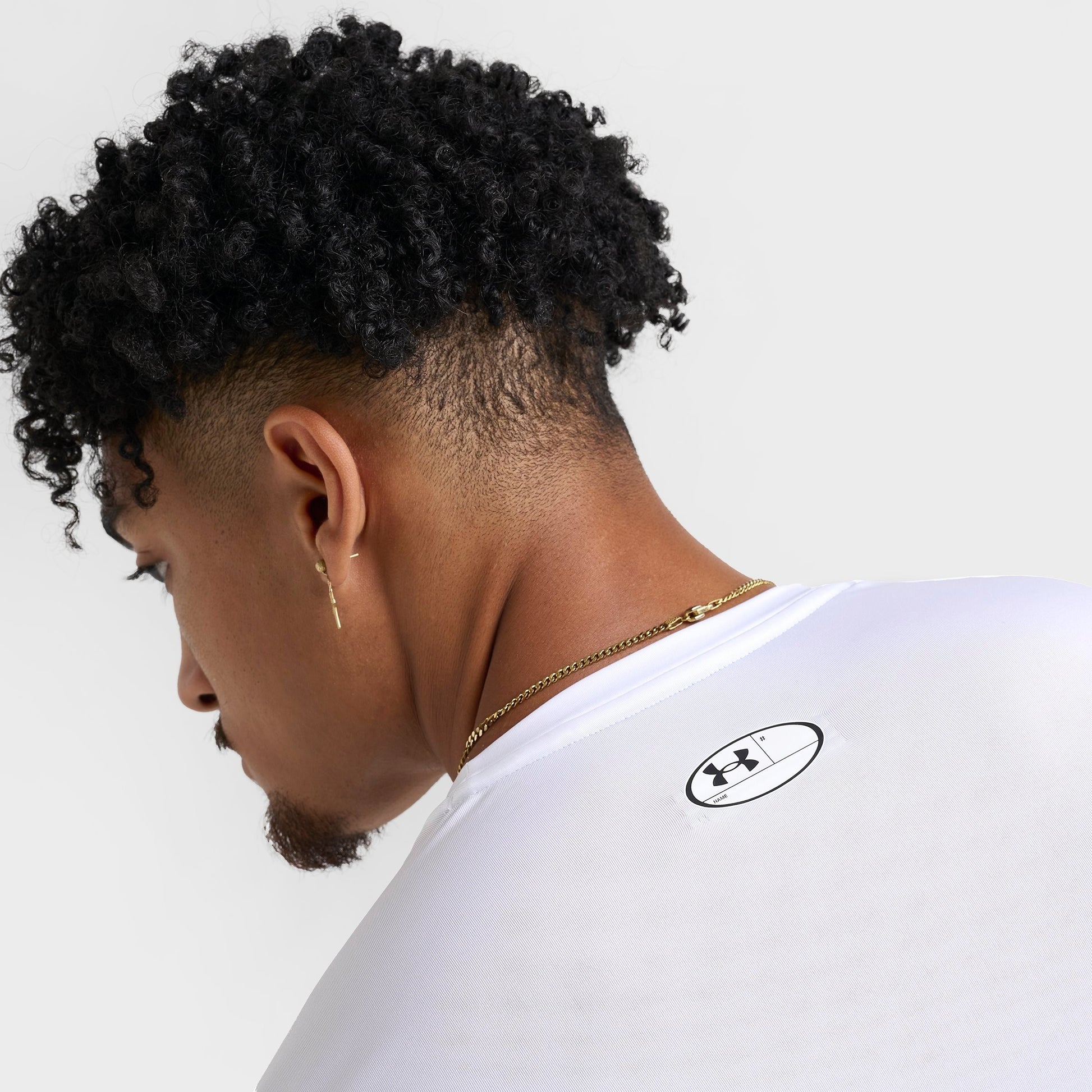 Men's Under Armour HeatGear® Long-Sleeve Training Top - White/Black