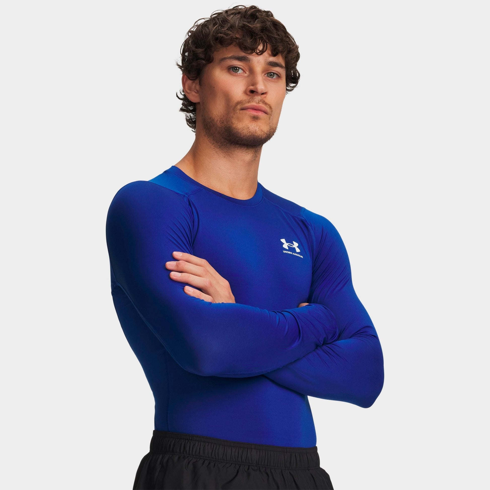 Men's Under Armour HeatGear® Long-Sleeve Training Top - Royal/White