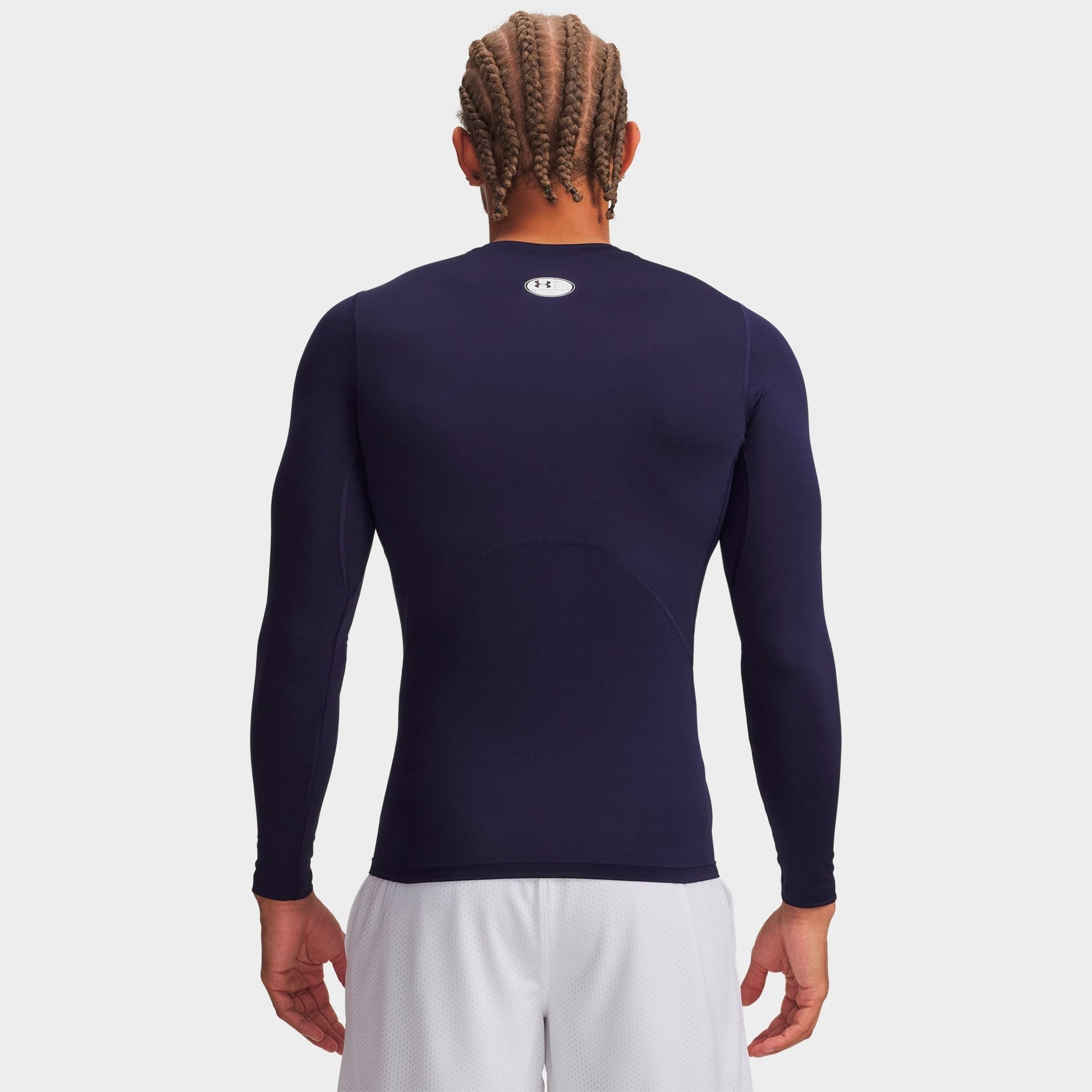 Men's Under Armour HeatGear® Long-Sleeve Training Top - Midnight Navy/White