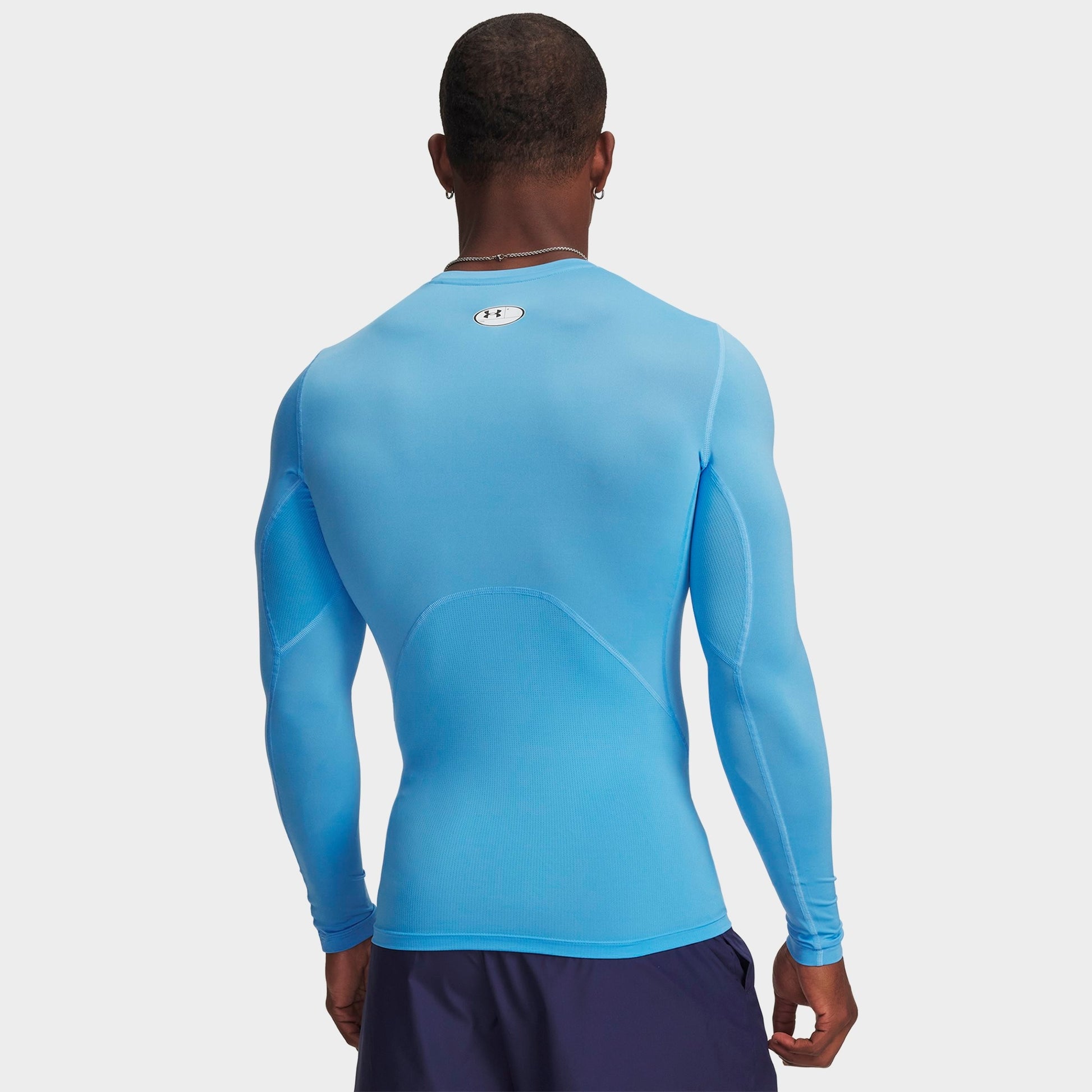 Men's Under Armour HeatGear® Long-Sleeve Training Top - Carolina Blue/White