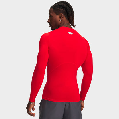Men's Under Armour HeatGear® Long-Sleeve Training Top - Red/White