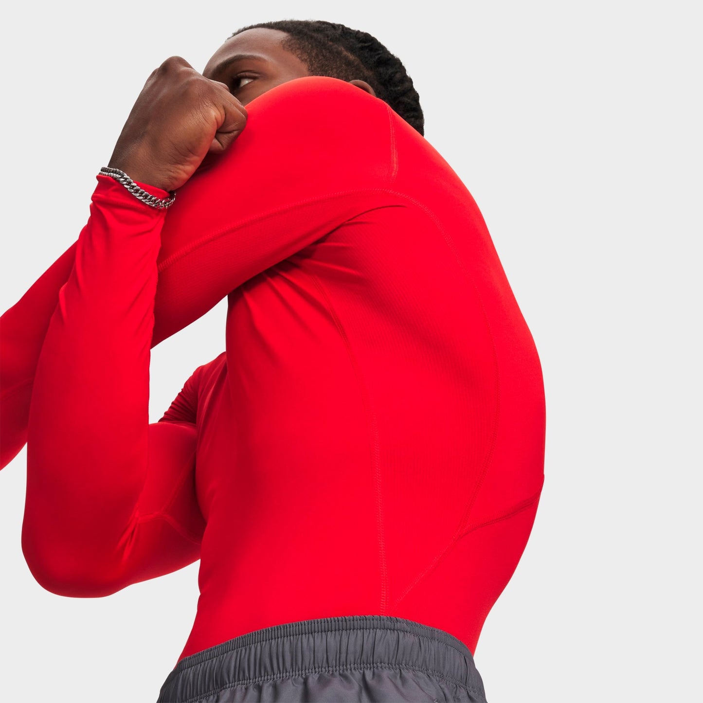 Men's Under Armour HeatGear® Long-Sleeve Training Top - Red/White