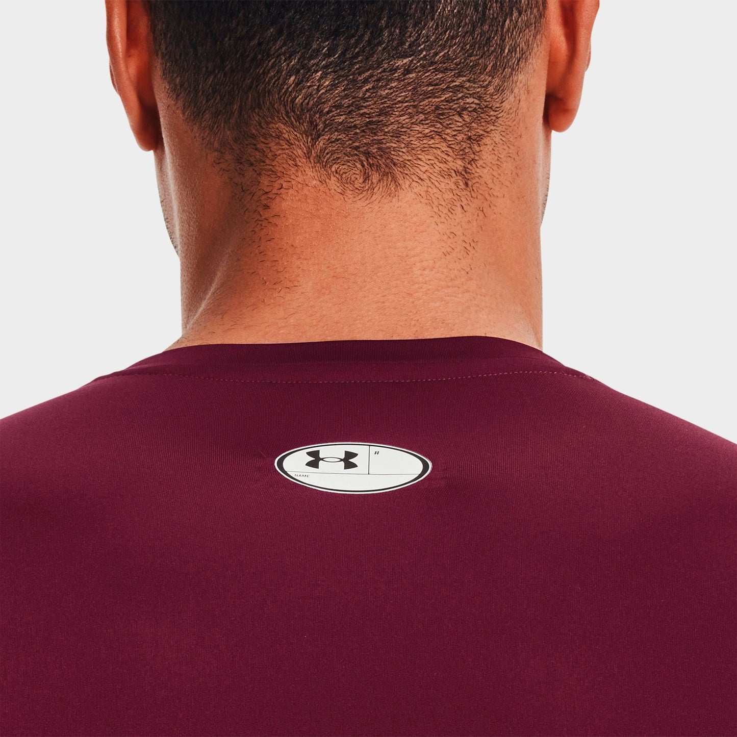 Men's Under Armour HeatGear® Long-Sleeve Training Top - Maroon/White