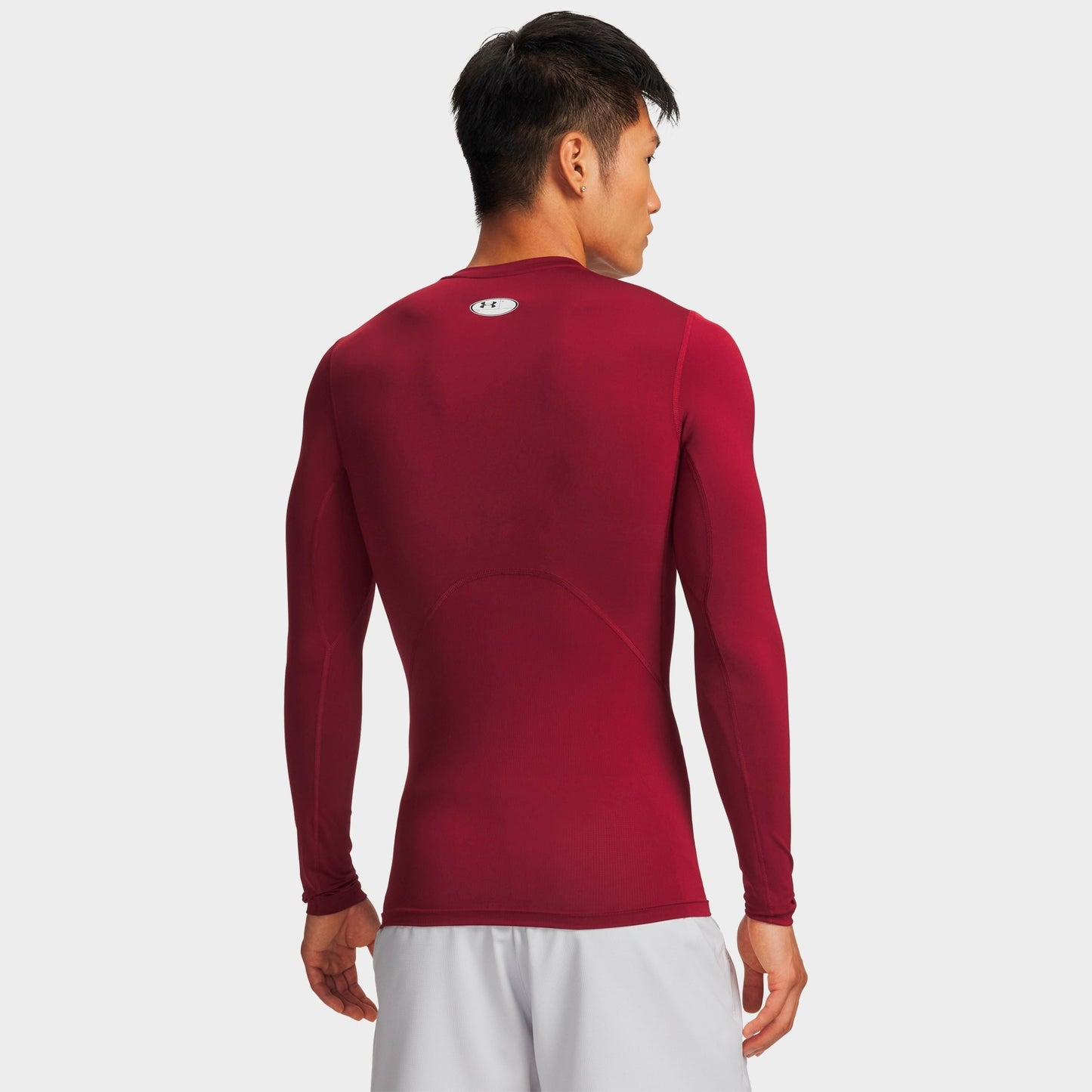 Men's Under Armour HeatGear® Long-Sleeve Training Top - Cardinal/White